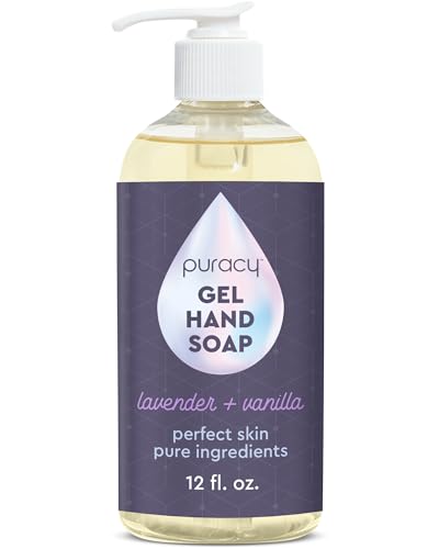 Puracy Organic Hand Soap, For the Professional Hand Washers We've All Become, Moisturizing Natural Gel Hand Wash Soap, Liquid Hand Soap Refills for Soft Skin 12oz, Lavender & Vanilla