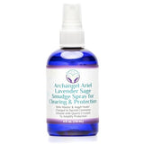Heal The Masses Lavender Sage Smudge Spray: Archangel Ariel Lavender and Sage Smudge Spray for Healing, Protection, and Purpose - Smokeless Smudging Mist with Essential Oil for Aromatherapy - 4oz