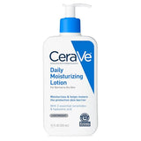 CeraVe Daily Moisturizing Lotion for Dry Skin | Body Lotion & Face Moisturizer with Hyaluronic Acid and Ceramides | Daily Moisturizer | Fragrance Free | Oil-Free | 12 Ounce