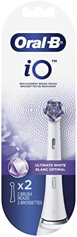 Oral-B iO Ultimate White Replacement Brush Heads, White, 2 Count
