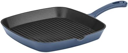 Cuisinart , 9.25" Square Grill Pan, Enameled Provencial Blue