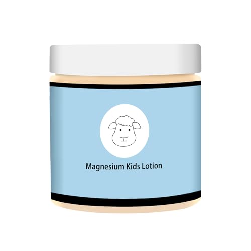 ANRUI Magnesium Lotion for Kids, Magnesium Lotion for Sleep Kids, Topical Magnesium Cream Helps Kids Stay Calm at Bedtime and During The Night,Magnesium Lotion for Kids - Without Melatonin（4 oz）