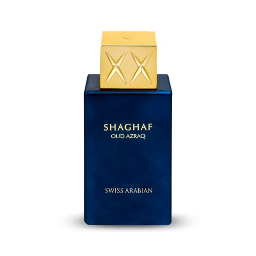 Swiss Arabian Shaghaf Oud Azraq, Limited Edition - Luxury Products From Dubai - Long Lasting and Addictive EDP Spray Fragrance - Seductive, Signature Aroma - Luxurious Scent of Arabia - 2.5 oz