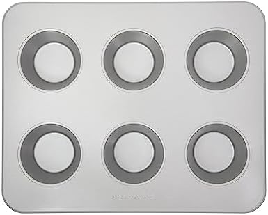KitchenAid Countertop Oven 6 Cup Muffin Pan, 12.3 x 10 Inch, Silver