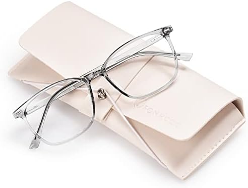 FONHCOO Blue Light Blocking Glasses Women Men TR90 Fashion Frame Computer Blue Light Glasses Anti UV Glare (Upgrade)