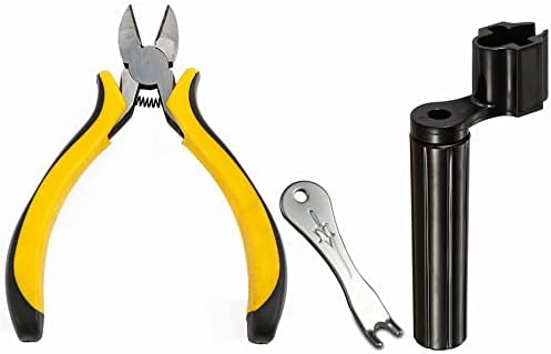 Guitar Repair Kit, 3 Pieces Guitar Repair tools including 2 in 1 String Winder,String Cutter and Pin Puller for Acoustic Electric Bass