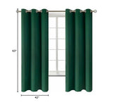 BGment Christmas Blackout Curtains - Grommet Thermal Insulated Room Darkening Bedroom and Living Room Curtains, Set of 2 Decorative Curtain Panels (42 x 63 Inch, Emerald Green)