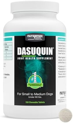 Nutramax Dasuquin Joint Health Supplement for Small to Medium Dogs - With Glucosamine, Chondroitin, ASU, Boswellia Serrata Extract, Green Tea Extract, 150 Chewable Tablets