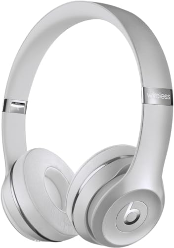 Beats Solo3 Wireless On-Ear Headphones - Silver (2024 Model) (Renewed)