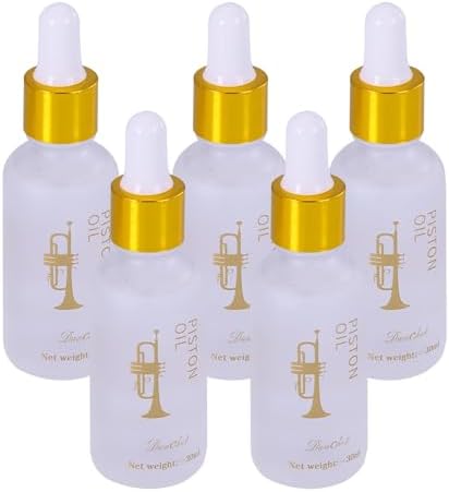 5 pcs Synthetic Piston Valve Oil for Trumpet,Tuba and Brass Instruments 1.02 fl.oz/30ml/pcs