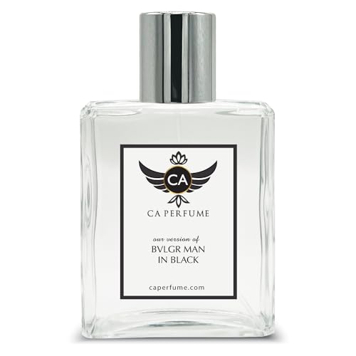 CA Perfume Impression of Bvlgr Man In Black For Men Replica Fragrance Dupes Eau de Parfum Spray Bottle 3.4 Fl Oz/100ml-X1