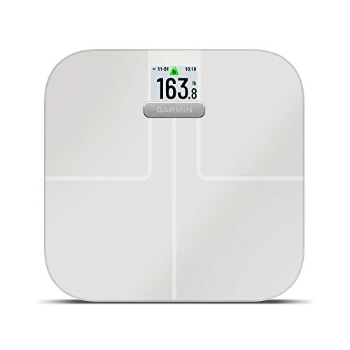 Garmin Index S2, Smart Scale with Wireless Connectivity, Measure Body Fat, Muscle, Bone Mass, Body Water% and More, White (010-02294-03) (Renewed)