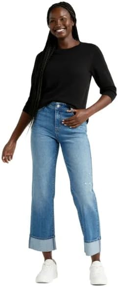Time and Tru Women's Wide Cuff Jeans