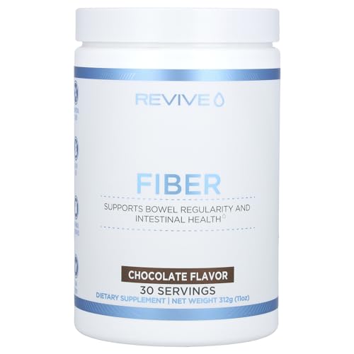 Revive MD Fiber - Digestive Health, Fiber, Psyllium Husk, Oat Flour - 30 Servings (Chocolate)