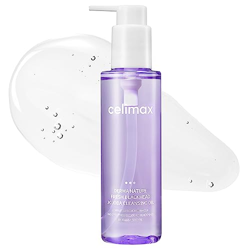 celimax Derma Nature Fresh Blackhead Jojoba Cleansing Oil | Light & Non-Greasy Daily Makeup Remover, Facial Cleanser, Clogged Pore & Blackheads Removal, 150ml