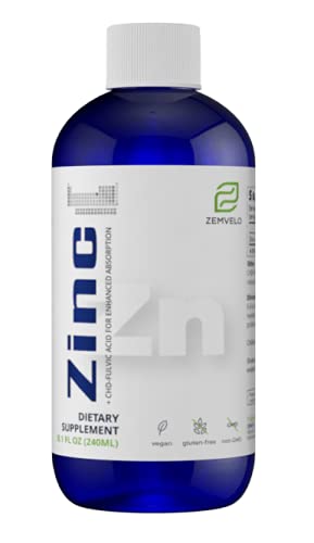 Liquid Ionic Zinc | 96 Day Supply | Encourage Clear Skin | Sustained Energy | Natural Inflammatory Support