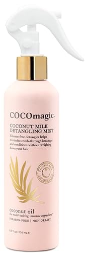 Cocomagic Coconut Milk Detangling Mist | Extra Moisturizing Leave-in Detangler | Restore Vibrancy and Boost Shine | Non-Greasy Formula | Paraben Free, Cruelty Free, Made in USA (8 oz)