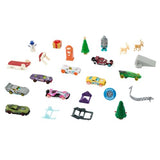 Hot Wheels Toy Cars, 2024 Advent Calendar, 8 1:64 Scale Vehicles, 16 Winter-Themed Accessories & Playmat