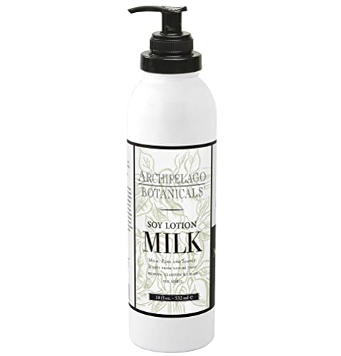 Archipelago Botanicals Soy Milk Lotion, Soy Lotion for Rehydration and Regeneration, Scented Body Lotion Free from Parabens, Phthalates and GMOs (18 oz)