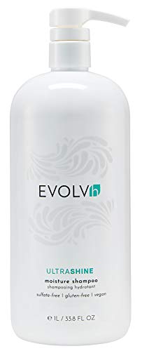 EVOLVh - Natural UltraShine Moisture Shampoo | Vegan, Non-Toxic, Clean Hair Care (33.8 fl oz | 1L)