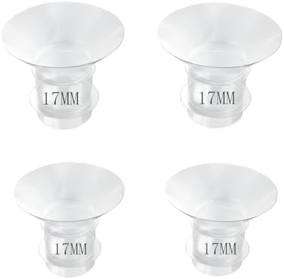 4pcs Flange Insert 17mm,Compatible with Medela/TSRETE/momcozy,BPA Free Silicone Insert for Wearable Breast Pump Shield/Flange Insert，Milk Collector 24mm Universal