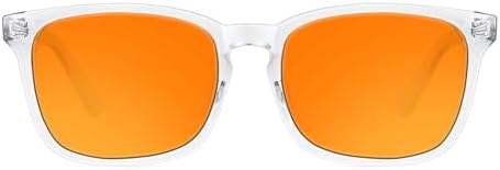 TIJN Blue Light Blocking Glasses for Computer, TV, Gaming Improve Sleep by Naturally Producing Melatonin for Women Men, Orange Lens