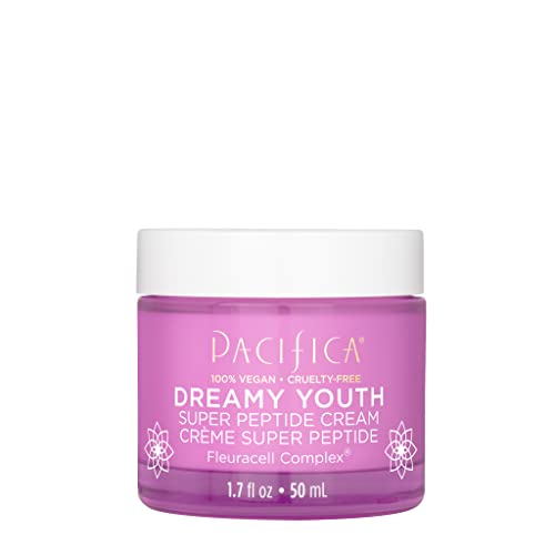 Pacifica Beauty Dreamy Youth Super Peptide Cream, Skincare, Daily Face Moisturizer, Anti Aging, Face Cream, Face Lotion, Skin Care, For All Skin Types, Vegan, 1.7 fl oz (1 Count)