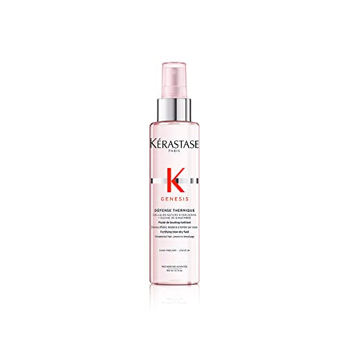 Kerastase Genesis Blow Dry Primer | Heat Protectant for Weak or Damaged Hair | Anti-Breakage | Detangles and Hydrates without Frizz | Sulfate Free | Defense Thermique | 5.1 Fl Oz