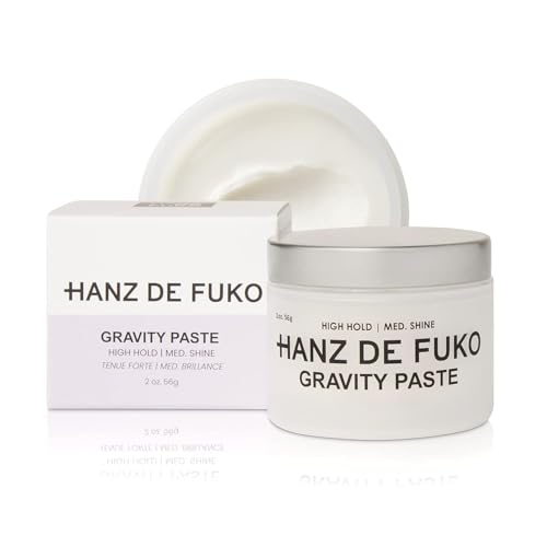 Hanz de Fuko Gravity Paste – Premium Men’s Hair Styling Paste – High Hold, Medium Shine – 2 oz.