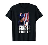 Trump Fist Pumped Fight Pray For Trump America T-Shirt