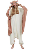 DarkCom Women Men Cosplay Flying Squirrel Onesie Halloween Costume Christmas Pajamas Animal Homewear Sleepwear Medium