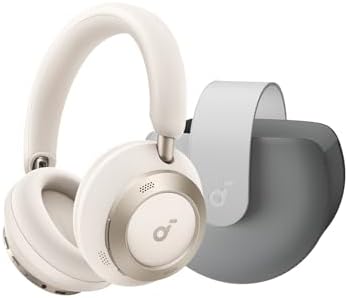 Soundcore Space One Pro by Anker, with Travel Case, Adaptive Active Noise Cancelling Headphones Driven by 6 Mics, Super Foldable Design, 60H Lossless Audio, Ultra-Fast Charging, Hi-Res Wireless Audio