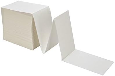 MFLABEL Fanfold 4" x 6" Direct Thermal Labels White Perforated Shipping Labels,4 Stacks,Total 4000 Labels