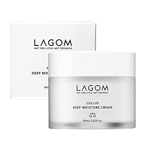 LAGOM Cellus Deep Moisture Cream A natural, advanced moisturizer with Ceramide and D-Panthenol (B5) for all skin types silky hydrating nourishing and protecting cream 2.02 Fl Oz