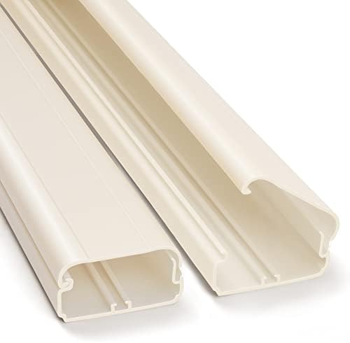 ZhiYo TV Cord Cover for Wall, 31.5 inch Cable Concealer, Cord Hider for Wall Mounted TV, Paintable Wall Cable Cover to Hide Wires, Beige Cable Raceway Kit, 2X L15.8in W1.5in H0.75in