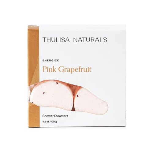 Pink Grapefruit Shower Steamers Aromatherapy | Organic Shower Bombs with Essential Oils | Self Care Christmas Birthday & Spa Gifts for Women & Men | Stocking Stuffers | 4 Pack