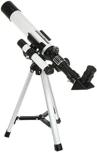 ULTECHNOVO Telescope for Kids Beginners Adults, Aperture Refractor Telescopes for Astronomy Beginners, Portable Travel Telescope with Tripod, Astronomy Gifts for Kids Silver