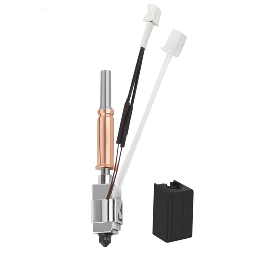 Upgrade Kobra 3 Ceramic Hotend Temp&Fast Speed 0.4mm Hardened Steel Nozzle+Chrome Plated Brass heatbreak Heating Block Integrated Structure Compatible with ANYCUBIC Kobra 3/3 Combo 3D Printer