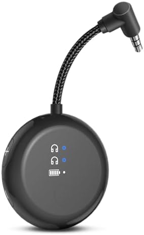 Avantree SoundJet R1 - Airplane Bluetooth 5.3 Adapter for up to 2 AirPods or Headphones with 20hr Playtime, Wireless Audio Transmitter for Flights, Travel, Gym, TV, Tablet