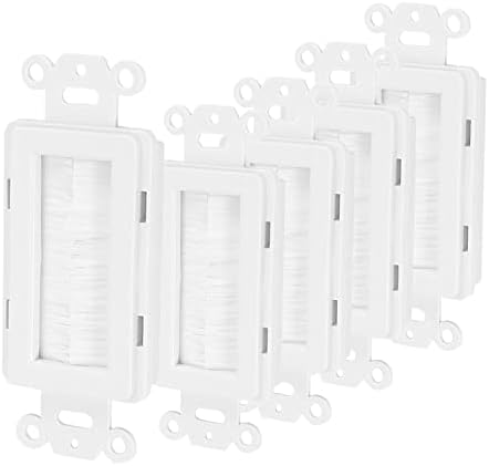ChaosssCo Decorator Brush Passthrough, Brush Wall Plate Insert, 5 Pack White