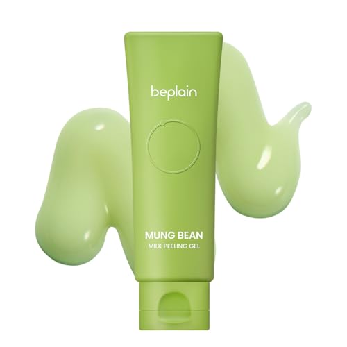 beplain Mung Bean Milk Peeling Gel (4.05fl.oz /120ml) | Fragrance-Free | Gentle Cleanser and Exfoliator with Mung Bean Extract and 4 types of peeling polymers |Remove Dead Skin Cells | Korean Skincare