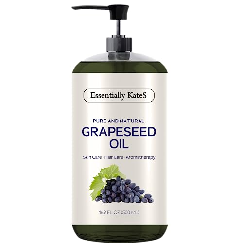 Grapeseed Oil 16.9 Fl Oz - Pack of 1-100% Pure and Natural and Cold Pressed