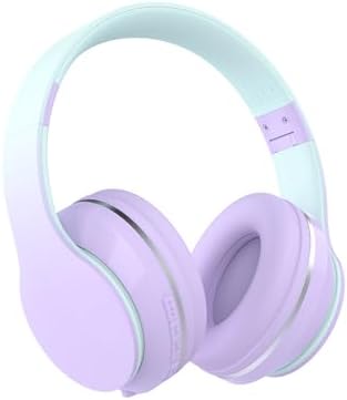 Bluetooth Kids Headphones,Wireless Kids Headphones Over Ear with Microphones,Stereo Sound,10H Playtime, Foldable&Adjustable Children Headphones,Bluetooth Headset for Adults,School (Purple)