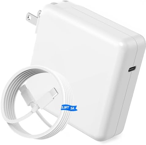 MacBook Pro Charger for MacBook Pro Air 13 14 15 16 inch 2024 2023 2022 2021 2020, M1 M2 M3 M4 Laptop 96W USB C Fast Charger Block Power Adapter, ipad Pro, Include Type C Cable