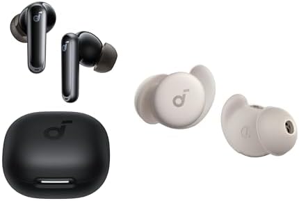 Soundcore Sleep A20 by Anker Bluetooth Earbuds with P40i Noise Cancelling Earbuds, Small Design for Side Sleepers, 80H Playtime, Stream Content via Bluetooth 5.3, Sleep Monitor, Personal Alarm