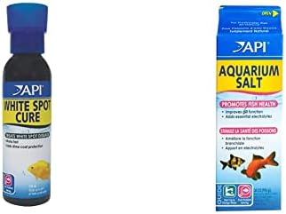 API Liquid Super ICK Cure Fish Remedy, Freshwater and Saltwater Fish Medication (Pack of 1) and API Aquarium Salt Freshwater Aquarium Salt 33-Ounce Box