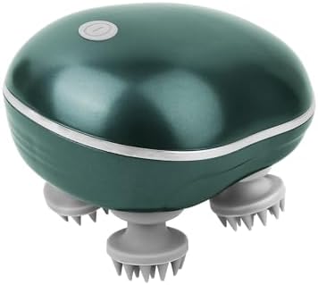 Electric Scalp Massager Hair Growth, Portable Head Scratcher Massager, Handheld Waterproof Head Massager Scalp Stress Relax, Cat Massager, Dog Massager, Green
