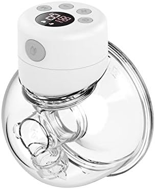 Wearable Breast Pump Hands Free, Electric Portable Wireless Milk Pump with LCD Display, 2 Mode & 9 Levels, Quiet, Painless & Rechargeable, 24mm Flange, Double Side, 1 Pack