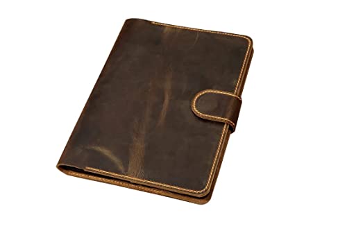 Personalized leather magnetic ipad 12.9 case, brown leather ipad air 4th generation case covers, rustic leather iPad Pro case Y02-IXPMNC (2022 iPad Air 5)