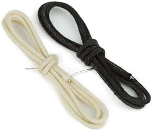 Guyker Tinned Copper Guitar Wire Braided Cloth-Covered - 10 Feet (3 Meter) Guitar Electrics Vintage-Style Pushback Push Back Guitar Wire - 5 Feet-Black/5 Feet-White